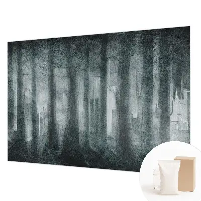 Hoogwaardig fotobehang met een mysterieus bosmotief