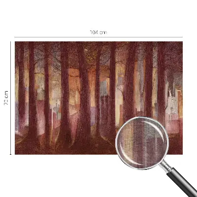 Groot fotobehang met een mysterieus landschap