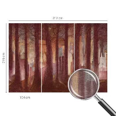 Groot fotobehang met een mysterieus landschap