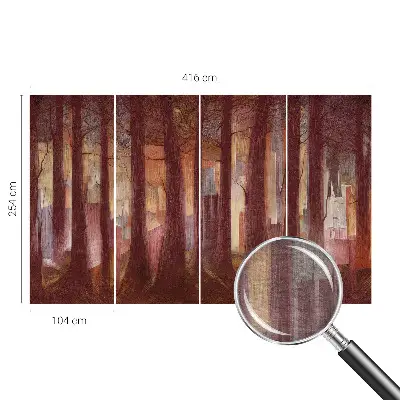 Groot fotobehang met een mysterieus landschap