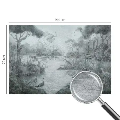 Uniek fotobehang met een natuur­landschap als motief