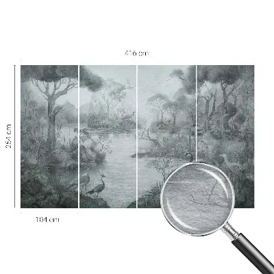 Uniek fotobehang met een natuur­landschap als motief