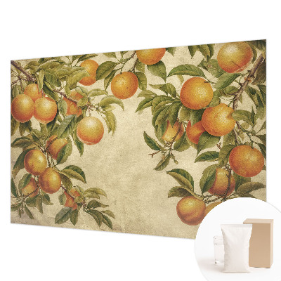 Vliesbehang fotobehang met een patroon van fruittakken
