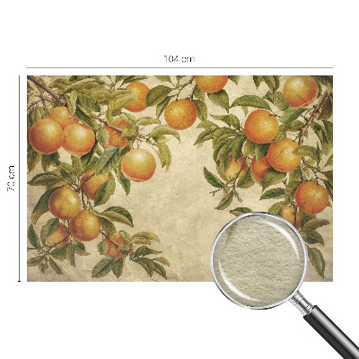 Vliesbehang fotobehang met een patroon van fruittakken