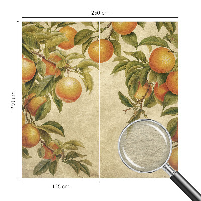 Vliesbehang fotobehang met een patroon van fruittakken