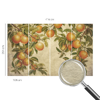 Vliesbehang fotobehang met een patroon van fruittakken