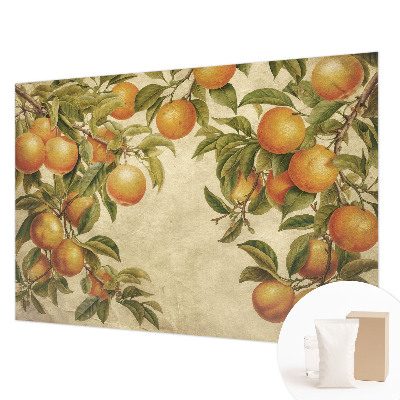 Vliesbehang fotobehang met een patroon van fruittakken