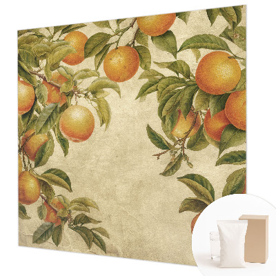 Vliesbehang fotobehang met een patroon van fruittakken