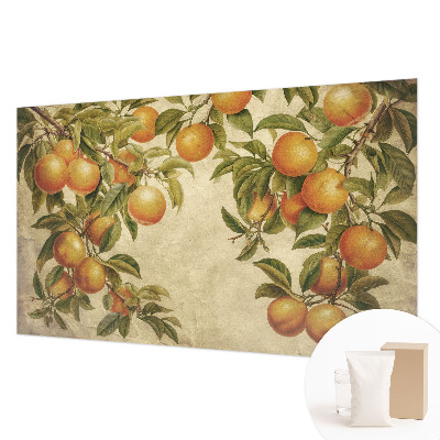 Vliesbehang fotobehang met een patroon van fruittakken