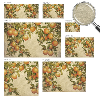 Vliesbehang fotobehang met een patroon van fruittakken