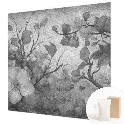 Fotobehang vliesbehang met bloemtakmotief