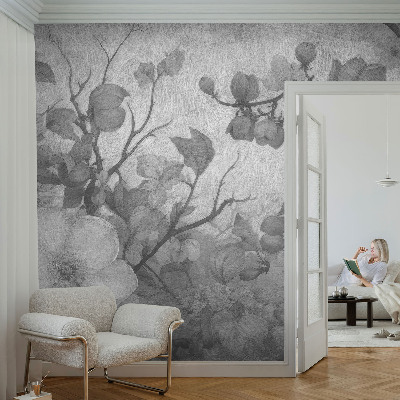 Fotobehang vliesbehang met bloemtakmotief
