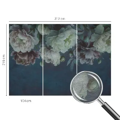 Vlies fotobehang op maat met een bloemig elegant ontwerp
