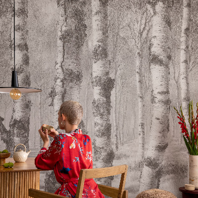 Muur behang Berkenbos