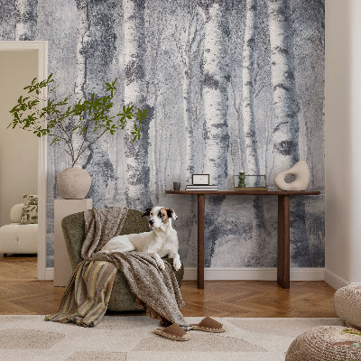 Behang met print met een herfstig natuurmotief