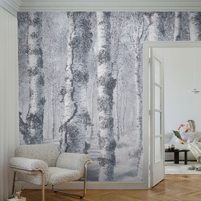 Behang met print met een herfstig natuurmotief