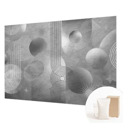 Fotobehang op maat met een abstracte, elegante print