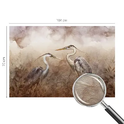 Naadloos fotobehang met een elegant vogelmotief
