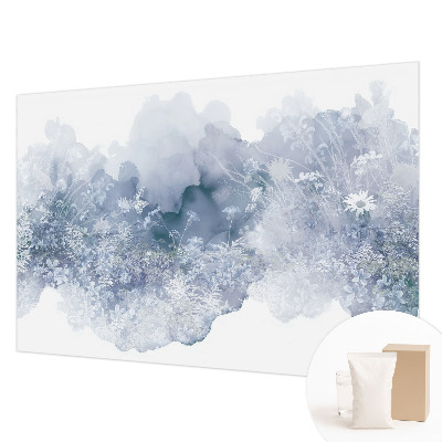 Modern fotobehang met een bloemenweide