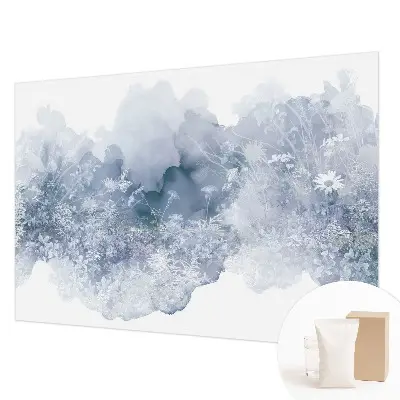 Modern fotobehang met een bloemenweide