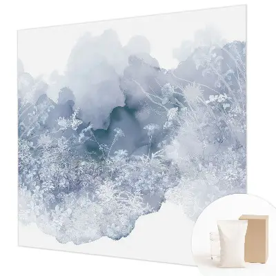 Modern fotobehang met een bloemenweide