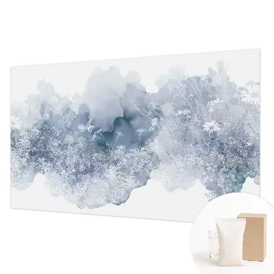 Modern fotobehang met een bloemenweide
