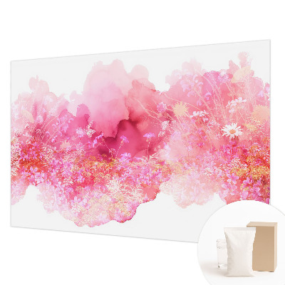 Fotobehang voor de woonkamer met een bloemenpatroon