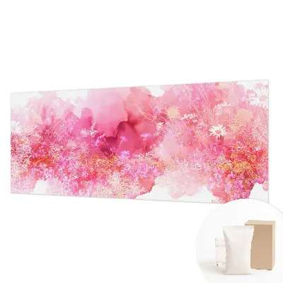 Fotobehang voor de woonkamer met een bloemenpatroon