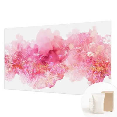 Fotobehang voor de woonkamer met een bloemenpatroon