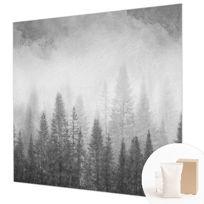Modern fotobehang voor de woonkamer met het motief 'Bosmist'