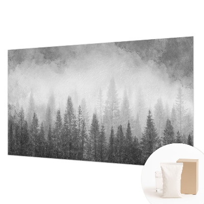 Modern fotobehang voor de woonkamer met het motief 'Bosmist'
