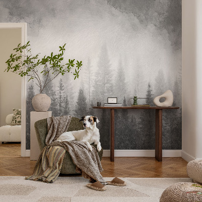 Modern fotobehang voor de woonkamer met het motief 'Bosmist'