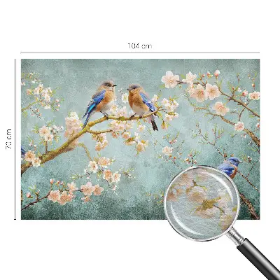 Premium fotobehang met een lentevogelmotief
