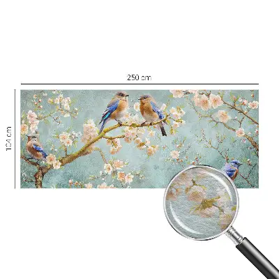 Premium fotobehang met een lentevogelmotief