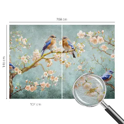 Premium fotobehang met een lentevogelmotief