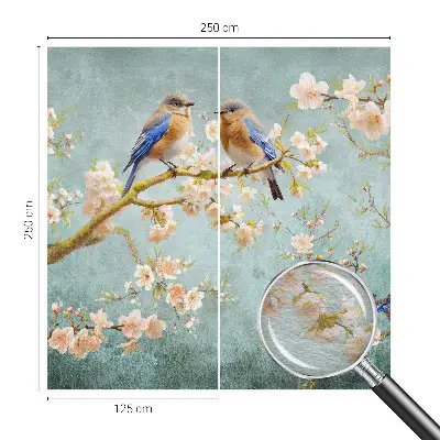 Premium fotobehang met een lentevogelmotief