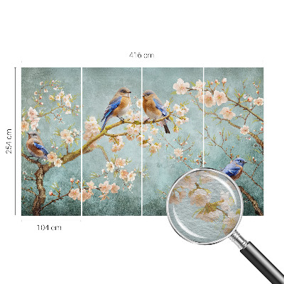 Premium fotobehang Lente vogels