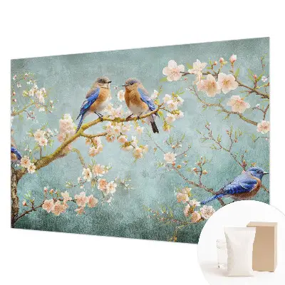 Premium fotobehang met een lentevogelmotief