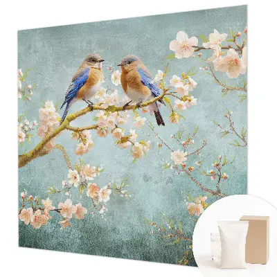 Premium fotobehang met een lentevogelmotief