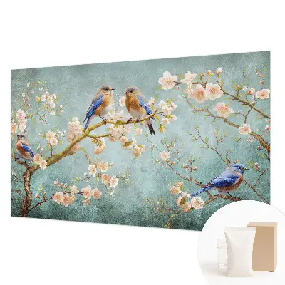 Premium fotobehang met een lentevogelmotief