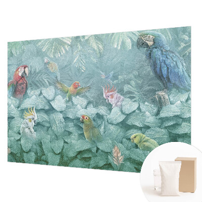 Sfeervol fotobehang met een motief van exotische vogels