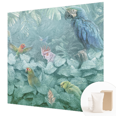 Sfeervol fotobehang met een motief van exotische vogels