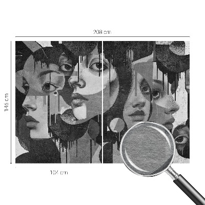 Groot fotobehang Vrouwengezichten