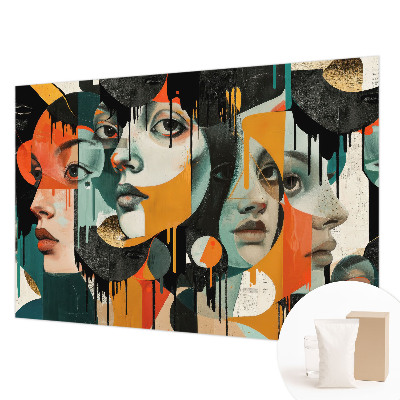 Vlies fotobehang Kleurrijke gezichten