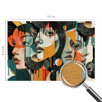 Vlies fotobehang Kleurrijke gezichten