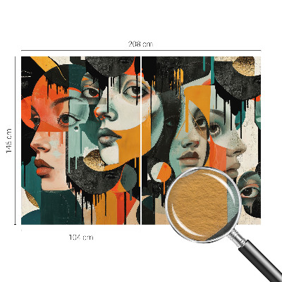 Vlies fotobehang Kleurrijke gezichten