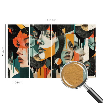 Vlies fotobehang Kleurrijke gezichten