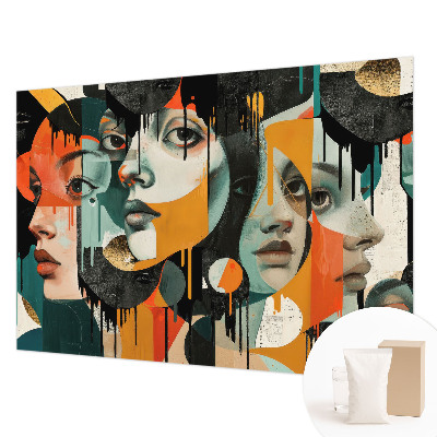 Vlies fotobehang Kleurrijke gezichten