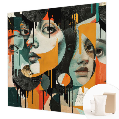 Vlies fotobehang Kleurrijke gezichten