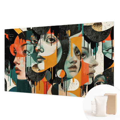 Vlies fotobehang Kleurrijke gezichten